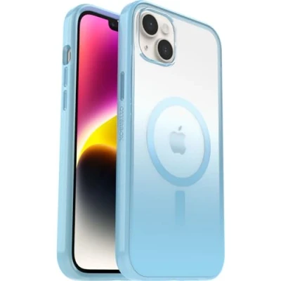 Abbildung von OtterBox Clear Case Serie mit MagSafe für iPhone 14 Plus, stoßfest, sturzsicher, Ultra dünn, schützende dünne Hülle, 2X getestet nach Militärstandard, Regalia