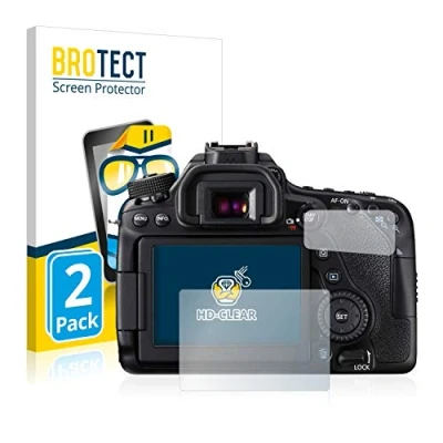 Abbildung von BROTECT (2 Stück Schutzfolie für Canon EOS 80D Displayschutz Folie Ultra Klar