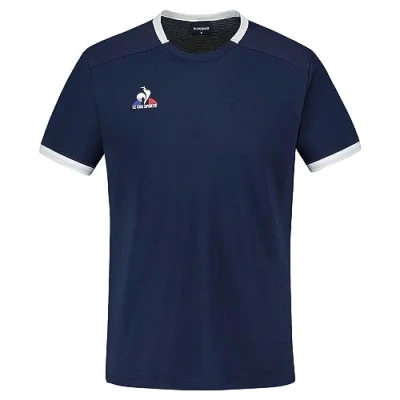 Abbildung von Le Coq Sportif Herren Tennis Tee Ss N5 M Opti T Shirt, Blau/Weiß (Dress Blues/New Optical White), S