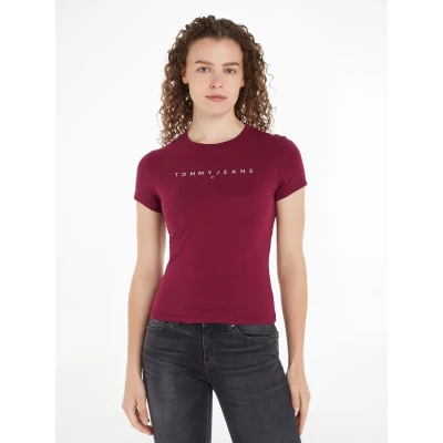 Abbildung von Tommy Jeans Kurzarmshirt &quot;TJW SLIM Linear TEE EXT&quot;, mit Logo Schriftzug
