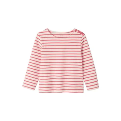 Abbildung von Vertbaudet Mädchen Ringelshirt mit Recycling Baumwolle rot gestreift 98/104