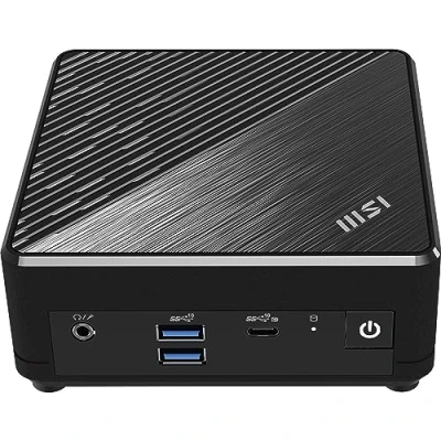 Abbildung von MSI Cubi N ADL S 080DE Mini PC, Intel N200 Prozessor, 4GB DDR4, 128GB M.2 SSD, USB 3.2 Gen 2 Type C (DP Alternate), HDMI 2.1, DP 1.4, Bluetooth 5, Lüfterlos, Dual LAN, Windows 11 Pro, VESA