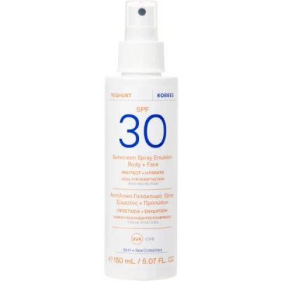 Abbildung von Korres Sunscreen Spray Emulsion BODY + FACE SPF30 Sonnenschutz, Größe: 150 ml,