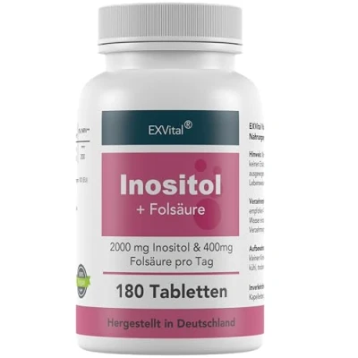 Abbildung von EXVital® Inositol Vitamin B8 mit Folsäure 180 Tabletten 90 g
