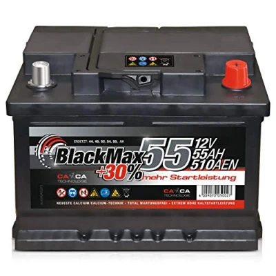Abbildung von Autobatterie 12V 55Ah 510A Starterbatterie ersetzt 45Ah 50Ah 52Ah 54Ah 56Ah