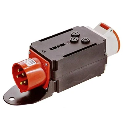 Abbildung von as Schwabe MIXO Starkstromverteiler CEE Stecker 400V/32A/5 polig, ca. 7 kW Stromadapter 1 x Steckdose 400 V 16 A, 5 polig Stromstation Außenbereich Made Germany IP44, 60532