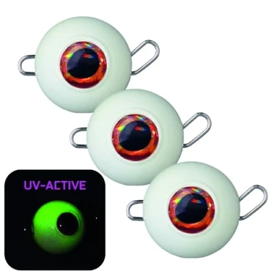 Abbildung von Spro Freestyle Fs Eyed Bottom Jig Glow White 10gr Jigkopf