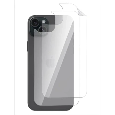 Abbildung von GIOPUEY Rückseite Folie Kompatibel mit iPhone 16 Plus, Hochwertige Materialien Dünn Weiches TPU Plus Schutzfolie Clear [2 Stück]