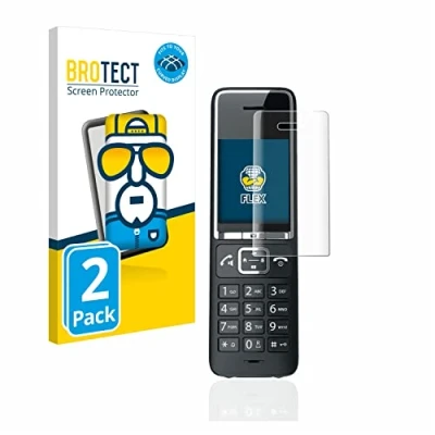 Abbildung von BROTECT 2 Stück Full Cover Schutzfolie für Gigaset COMFORT 550 Screen Displayschutz Folie [3D Curved, Anti Fingerprint, Kristall Klar]