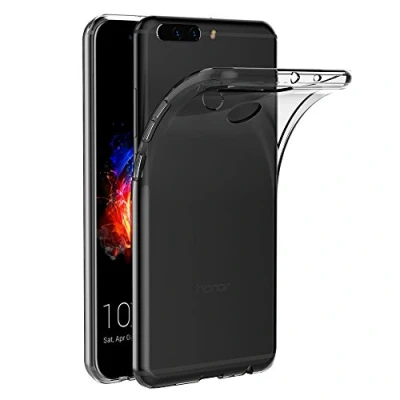 Abbildung von AICEK Honor 8 Pro Hülle, Transparent Silikon Schutzhülle für Huawei Case Crystal Clear Durchsichtige TPU Bumper Handyhülle 5,7 Zoll