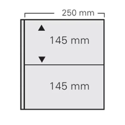 Abbildung von Safe, Favorit, Blätter (14 Ringe) 3er Einteilung (250x95 mm.) Transparent Abm: 270x297 mm. pro 5 Stk.