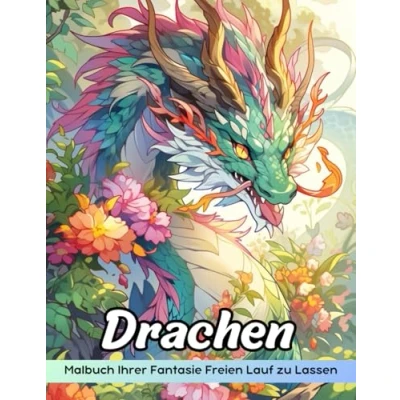 Abbildung von Drachen Malbuch: Malseite „Drachen“, Fabelwesen Zum Kreativen Ausmalen