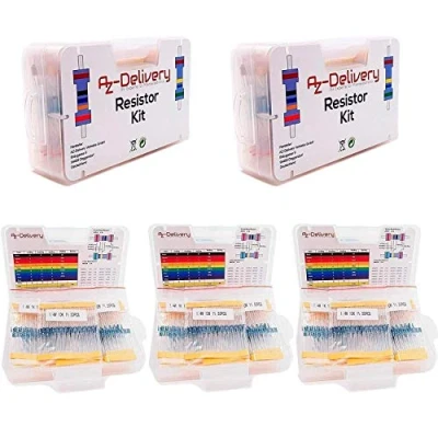 Abbildung von AZDelivery 5 x Widerstände Resistor Kit 525 Stück Widerstand Sortiment, 0 Ohm 1M kompatibel mit Arduino inklusive E Book!