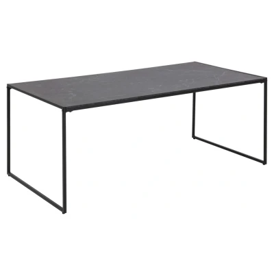 Abbildung von ACTONA GROUP Couchtisch &quot;Infinity&quot;, Sofatisch, Quadratisch, Tischplatte in Marmoroptik, Schlittenbeine