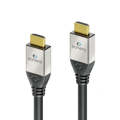 Abbildung von Sonero Premium High Speed HDMI Kabel mit Ethernet, 1,00m, UltraHD / 4K 60Hz, 18Gbps, schwarz