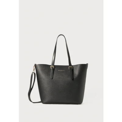 Abbildung von Bugatti Ella großer Shopper bag in bag, Damen Handtasche Saffiano Art aus Kunstleder, schwarz