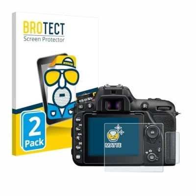 Abbildung von BROTECT Entspiegelungs Schutzfolie für Nikon D7500 (2 Stück) Matte Displayschutz Folie, Anti Reflex, Fingerprint