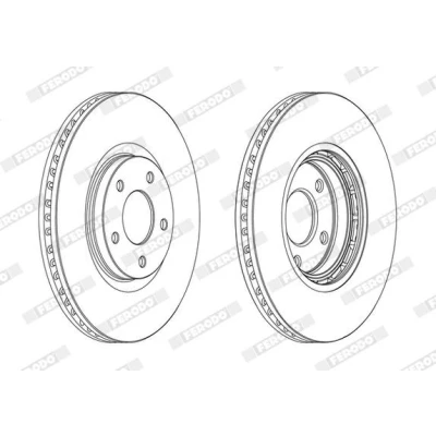 Abbildung von FERODO PREMIER DDF1724C Bremsscheibe 320 28 5 Belüftet beschichtet ohne Schrauben NISSAN: Qashqai / Qashqai+2 I, Juke, I Van