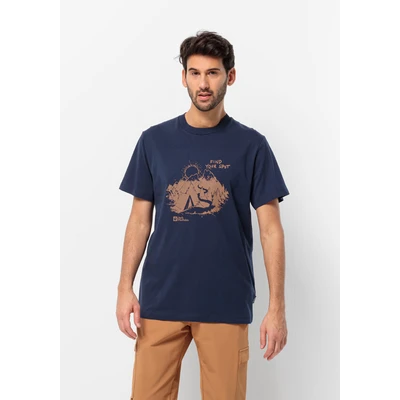 Abbildung von Jack Wolfskin FIND YOUR SPOT T M Tshirt print, Herren, Größe: Small, Night blue