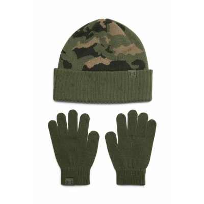 Abbildung von Under Armour B Beanie/Handschuh Kombination, Marineblau OD Green/White/Marine Green OSFM, Marine Green, One size