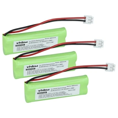 Abbildung von vhbw 3X NI MH Akku 500mAh (2.4V) kompatibel mit Festnetz Telefon Medion MD82973, MD83024, MD83173, Life S63062, S63065, S63072 Ersatz für VT50AAAALH2BMJZ, GPHC05RN01.