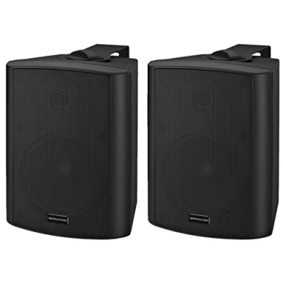 Abbildung von MONACOR MKA 50SET/SW Aktives 2 Wege Stereo Lautsprecherboxen System, x 20 W schwarz
