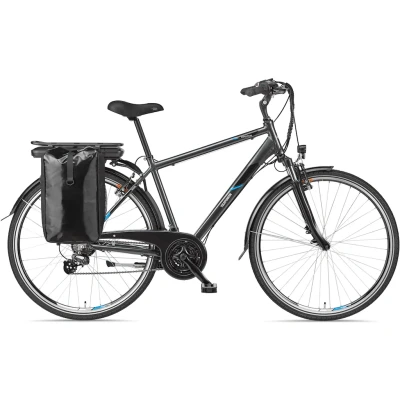Abbildung von Telefunken E Bike &quot;Expedition XT481&quot;, 21 Gang, Shimano, Heckmotor 250 W, Pedelec, Elektrofahrrad für Herren, Trekkingrad, mit Fahrradtasche