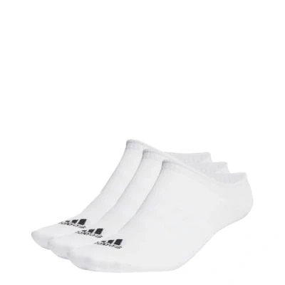 Abbildung von adidas Unisex Thin and Light No Show Socks 3 Pairs, White / Black, 10.5 12.5
