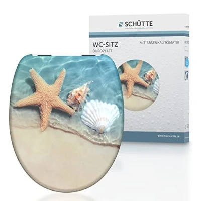 Abbildung von Schütte WC Sitz &quot;BEACH&quot;, bruchsicher und kratzfest, Absenkautomatik, Standardmaß