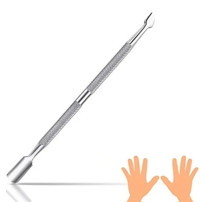 Abbildung von Nagelhautschieber Edelstahl, XCOZU Profi/Nagelschieber/Metallspatel, Cuticle Pusher für Maniküre, Pediküre, Nagelreiniger und Nagelhautentferner(Silber)