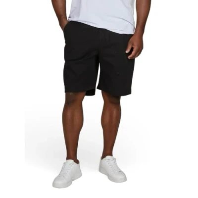 Abbildung von riverso Kurze Hosen Herren Chino Shorts Stretch RIVConnor Regular Fit Stoffhose Elastischer Bund Einfarbig, Größe:XL, Farbe:Black