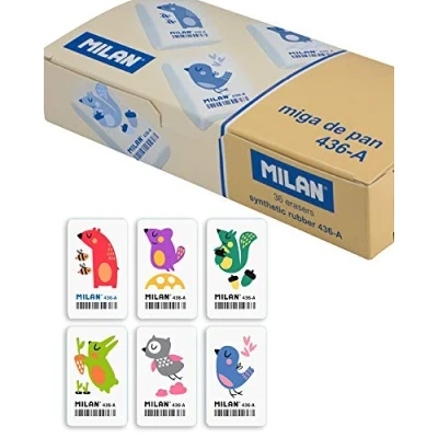 Abbildung von MILAN Box mit 36 Krümelgummis Tiermotiven