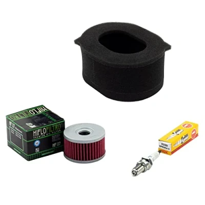Abbildung von Wartungspaket Luftfilter + Ölfilter Zündkerze für Suzu ki DR 650 DR650 R RE RS RSE RSU RU Baujahr 1990 1996
