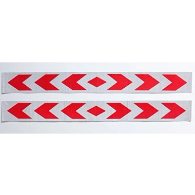 Abbildung von phil trade 2 XL Pfeil Warntafel rot Weiss Streifen Sticker Reflektor Aufkleber 90x10cm AN01
