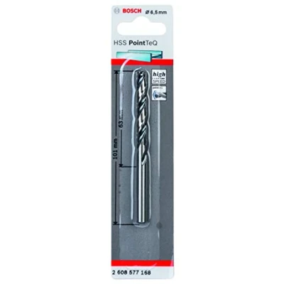 Abbildung von Bosch Professional 1x HSS Spiralbohrer PointTeQ (für Metall, 6,5 x 63 101 mm, Zubehör Bohrschrauber)