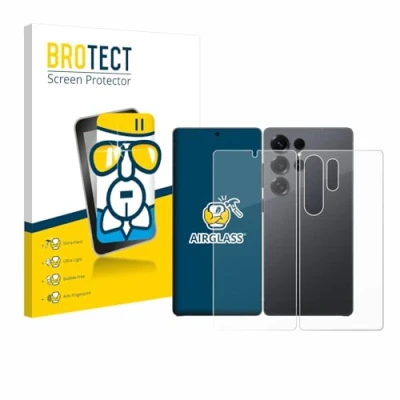 Abbildung von BROTECT Schutzglas für Samsung Galaxy S25 Ultra (Display+Rückseite) Schutzfolie Panzer Folie Glas [Extrem Kratzfest 9H, Anti Fingerprint,