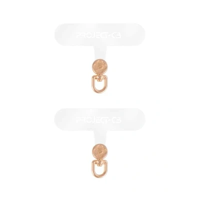 Abbildung von project cb Phone Tether Tab 2 Pack,Universal Lanyard Patch Without Adhesive,Phone Strap Replacement Part for Cell (Transparent Gold)
