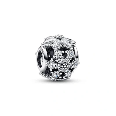 Abbildung von Pandora Sparkling Cluster Round Charm, Damen, Größe: One Size, Sterling silver