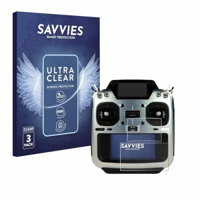 Abbildung von Savvies 6 Stück Schutzfolie für Futaba T26SZ Displayschutz Folie Ultra Transparent