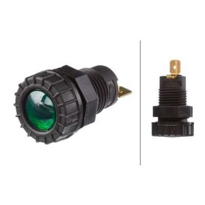 Abbildung von HELLA Kontrollleuchte Halogen 12V / 24V geschraubt 2AA 008 594 021, Farbe: grün