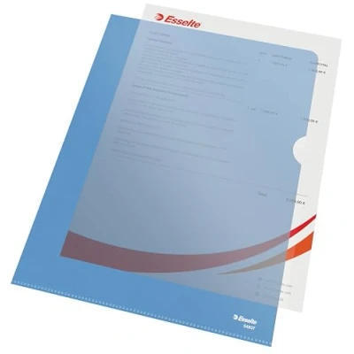 Abbildung von Esselte Sichthüllen Set Standard Plus, 100 Stück, A4 Format, Blau mit matter Oberfläche, 0,115 mm PP Folie, 54837