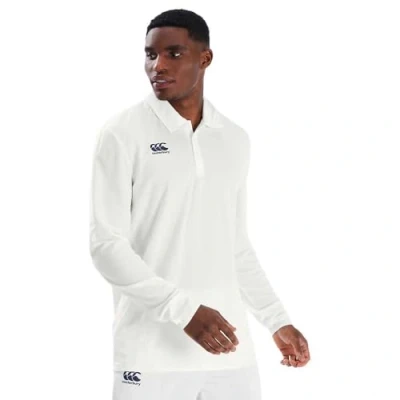 Abbildung von Canterbury Cricket Performance Long sleeve Polo shirt für Herren, Cream, L