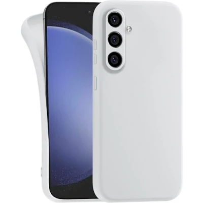 Abbildung von MyGadget Hülle kompatibel mit Samsung Galaxy S24 Plus robuste Handyhülle TPU Case Slim Silikonhülle Back Cover Kratzfest Schutzhülle Matt Weiß