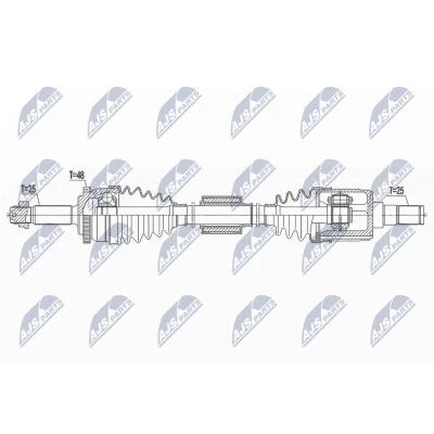 Abbildung von NTY NPW HY 553 Antriebswelle Vorderachse rechts 914 73 HYUNDAI: i20 II Schrägheck