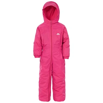 Abbildung von Trespass Unisex Kinder Dripdrop Wasserdichter Regenanzug Mit Kapuze, Rosa (Gerbera), 5 6 Jahre EU
