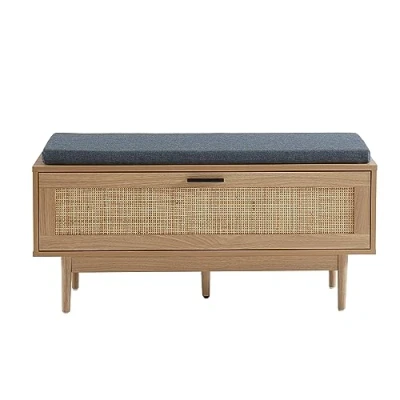 Abbildung von BAÏTA Amana Schuhbank, Kanne und Spanplatten, Anthrazitgrau Holz, L100cm