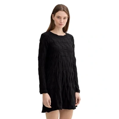 Abbildung von TOM Tailor Denim MINI MIT Struktur Freizeitkleid, Damen, Größe: XS, Deep black