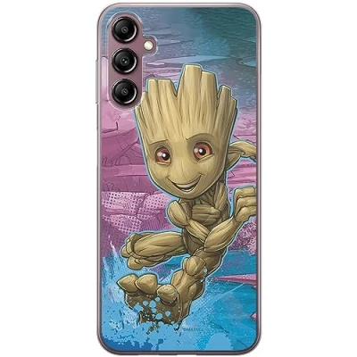 Abbildung von ERT GROUP Handyhülle für Samsung A14 4G/5G Original und offiziell Lizenziertes Marvel Muster Groot 001 optimal an die Form des Handy angepasst, hülle aus TPU