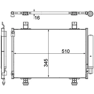Abbildung von MAHLE ORIGINAL AC 456 000P Klimakondensator mit Trockner 510 SUZUKI: SWIFT 3