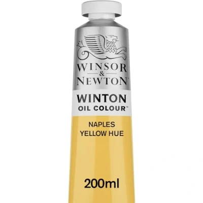 Abbildung von Winsor &amp; Newton 1437422 Winton, feine hochwertige Ölfarbe 200ml Tube mit gleichmäßiger Konsistenz, Lichtbeständig, hohe Deckkraft, Reich an Farbpigmenten Neapel Gelb Farbton